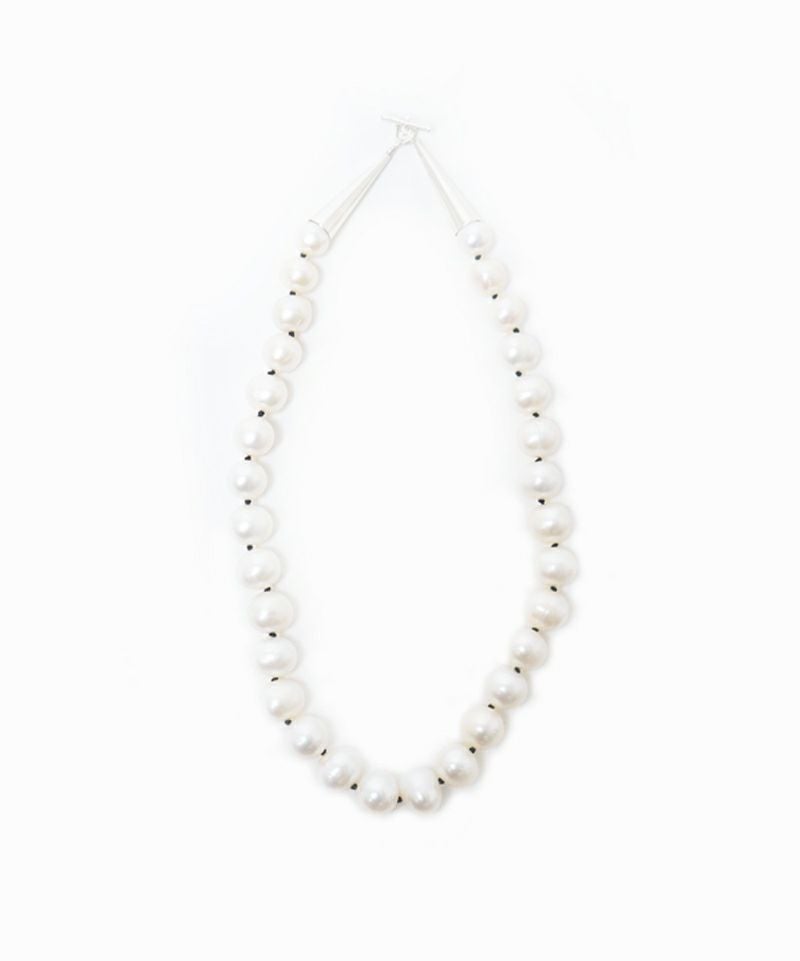 ＜YLÈVE＞BAROQUE PEARL NECKLACE KNOT 37cm