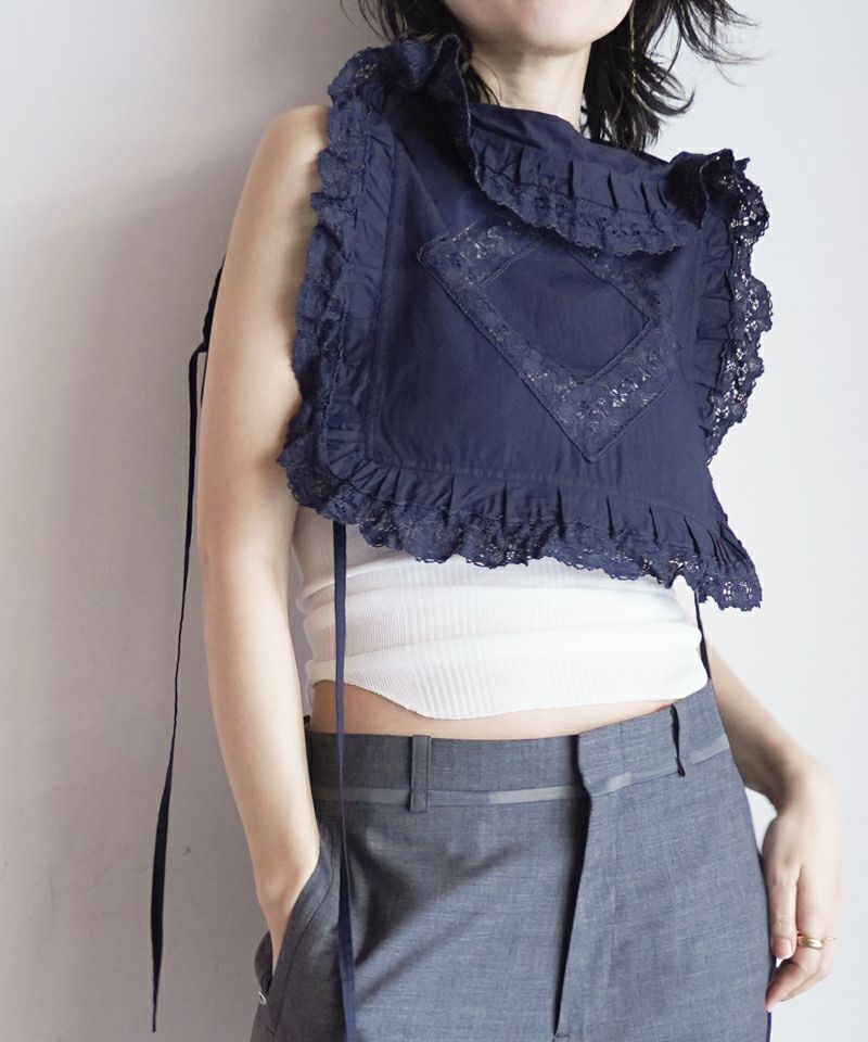 トップス FUMIKA_UCHIDA CUSHION MINIMUM NAVY FUMIKA＿UCHIDA＞OVER-DYED CUSHION TOP-MINIMUM | MAKES ONLINE STORE