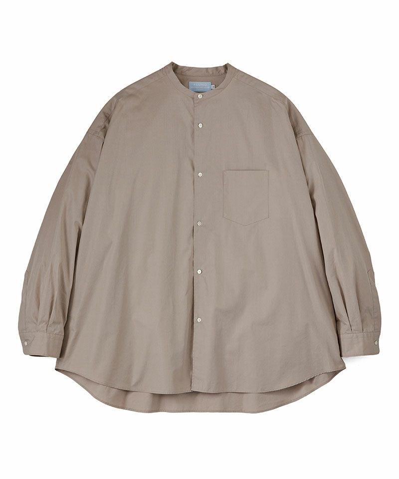 ＜Graphpaper＞ALUMO for GP L/S Oversized Band Collar Shirt(GM251-50096C)
