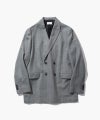 ＜ATON＞WOOL LINEN SHARKSKIN DOUBLE-BREASTED JACKET