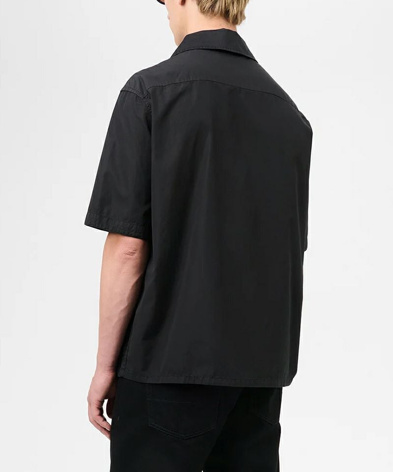 OUR LEGACY＞HEUSEN SHIRT SHORTSLEEVE -Black All Day Poplin