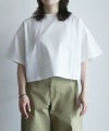 ＜HYKE＞CROPPED SHORT-SLV TEE
