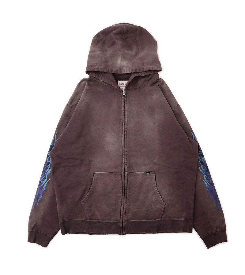 ＜KAMIYA＞"KMY-FIRE" Zip Hoodie