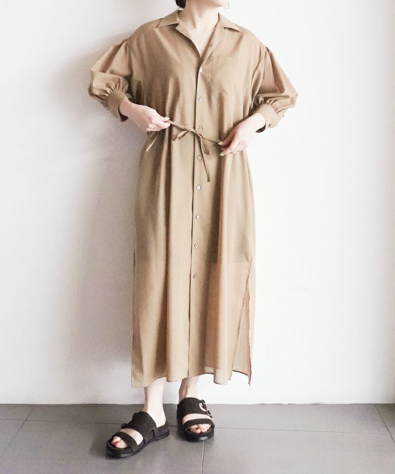 HYKE＞T/W VOILE BALLOON SLEEVE DRESS | MAKES ONLINE STORE