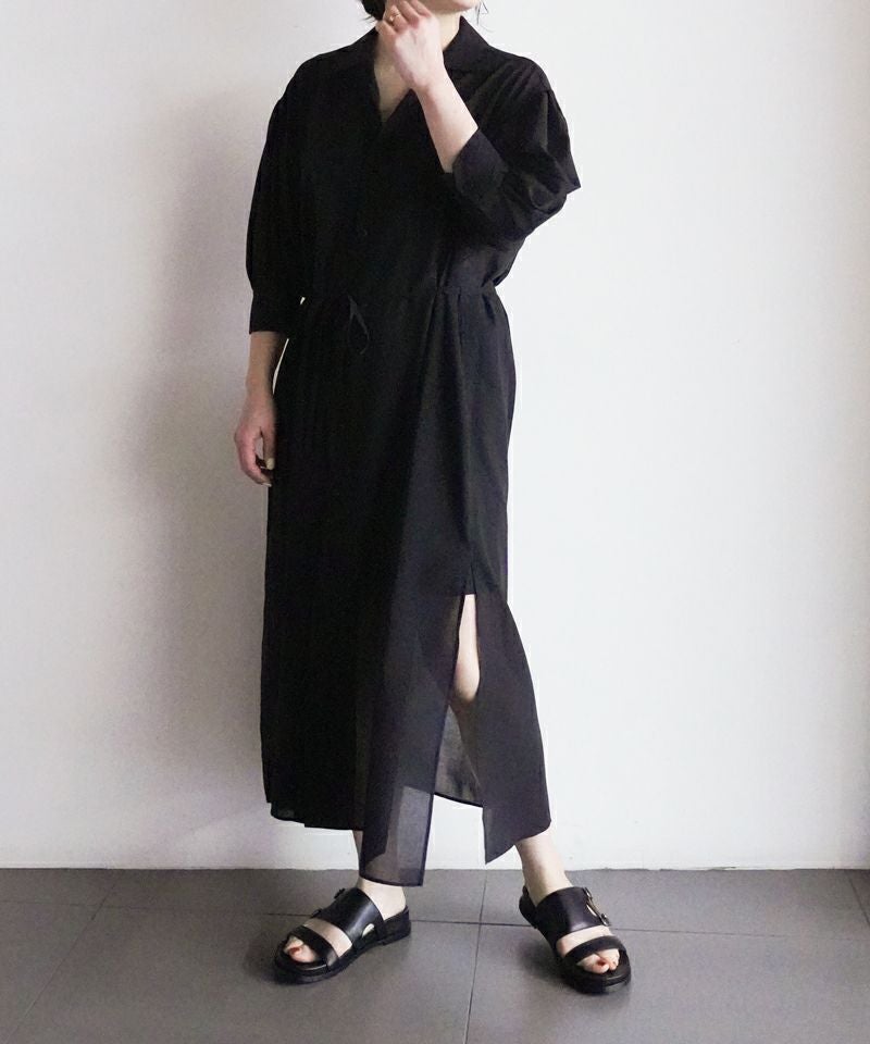 HYKE＞T/W VOILE BALLOON SLEEVE DRESS | MAKES ONLINE STORE