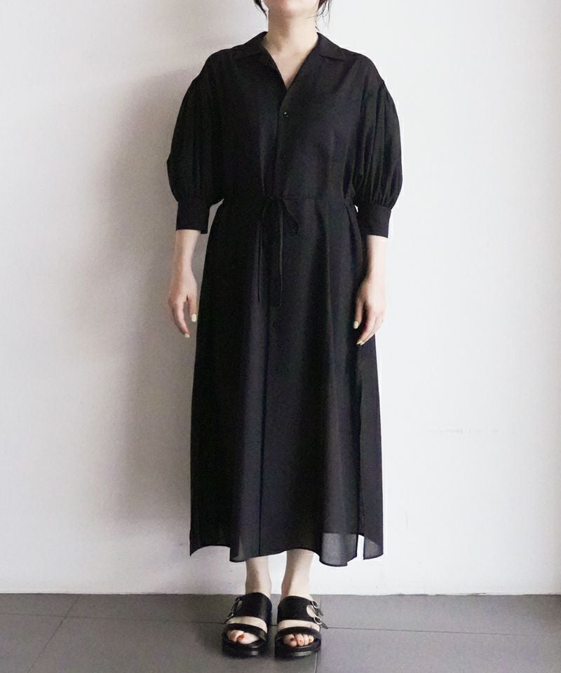 HYKE＞T/W VOILE BALLOON SLEEVE DRESS | MAKES ONLINE STORE