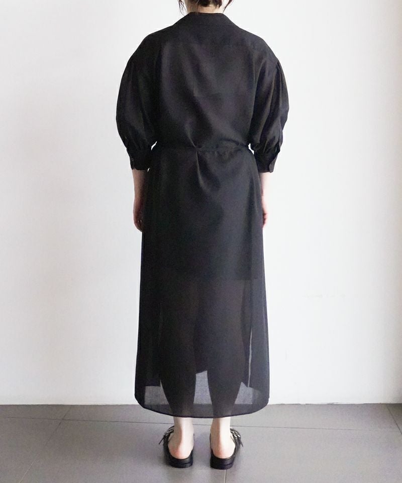 HYKE＞T/W VOILE BALLOON SLEEVE DRESS | MAKES ONLINE STORE