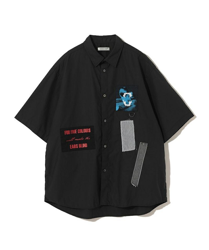 UNDERCOVER>タイプ ライターランダムパッチ半袖シャツ | MAKES UNDERCOVER>タイプ ライターランダムパッチ半袖シャツ | MAKES