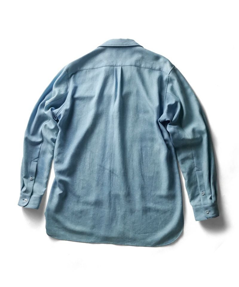 山内＞藍染コットンロープ・テーラードカラーシャツ | MAKES ONLINE STORE