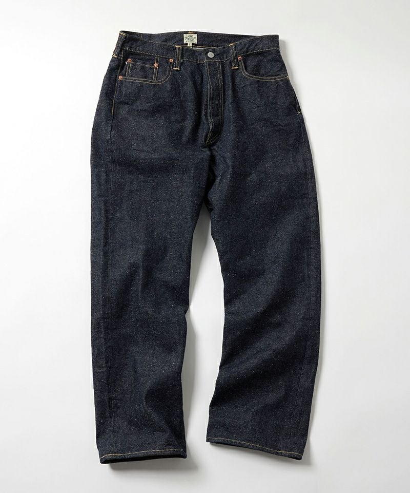 GOLD＞RECYCLED WASTE SUVIN COTTON YARN 14oz.DENIM 5POCKET STRAIGHT