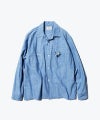 ＜Unlikely＞Unlikely Open Collar Work Chambray with Flower