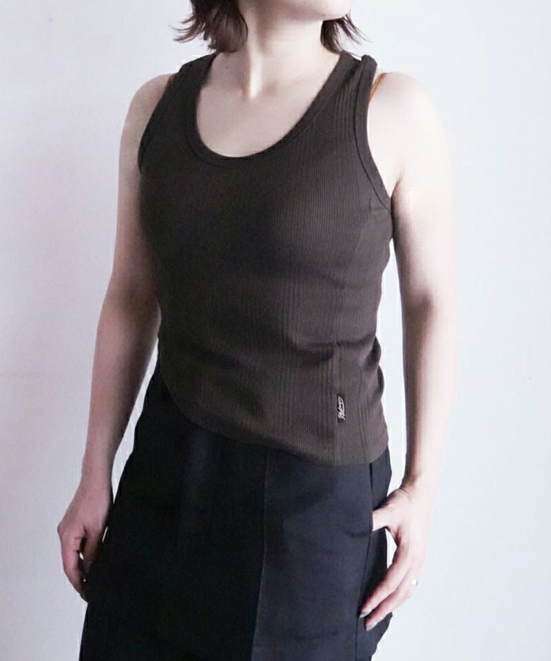 ＜PHOTOCOPIEU＞ROUND-HEM TANK TOP