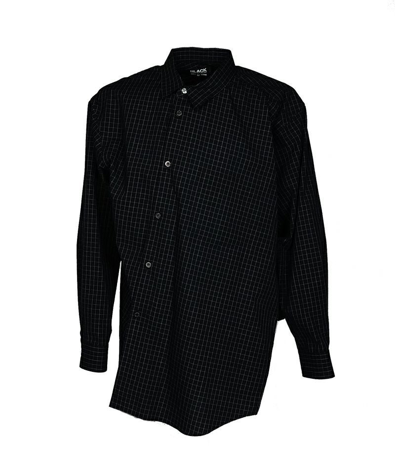 BLACK COMME des GARCONS＞綿ウインドウペイン シャツ (1O-B011-052