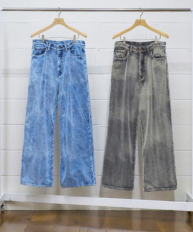 25SS Unused Corduroy wide pants インディゴ 3 UNUSED＞Corduroy wide pants | MAKES ONLINE STORE