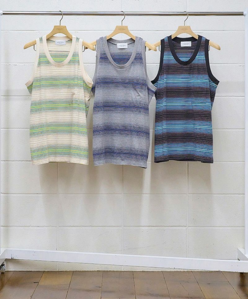 UNUSED＞Border tank top | MAKES ONLINE STORE