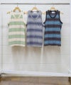 ＜UNUSED＞Border tank top