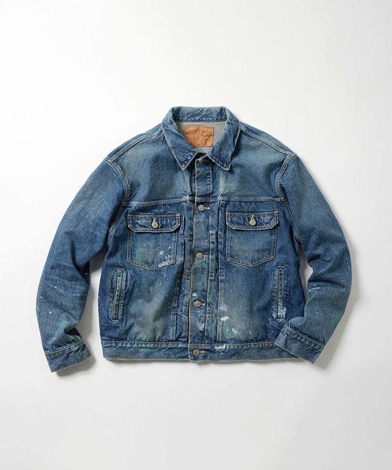 GOLD＞RECYCLED WASTE SUVIN COTTON YARN 14oz. DENIM JACKET VINTAGE