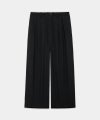 ORGANIC WOOL 2/80 TROPICAL TRIPLE PLEATED EASY TROUSERS