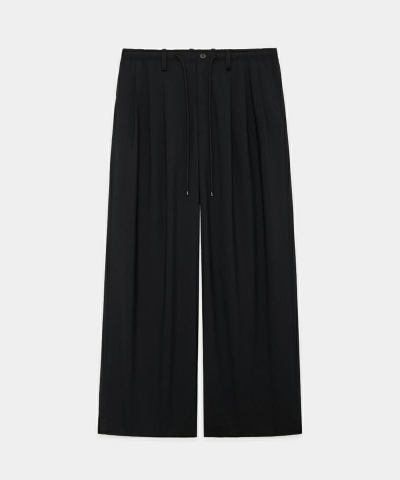 ORGANIC WOOL 2/80 TROPICAL TRIPLE PLEATED EASY TROUSERS