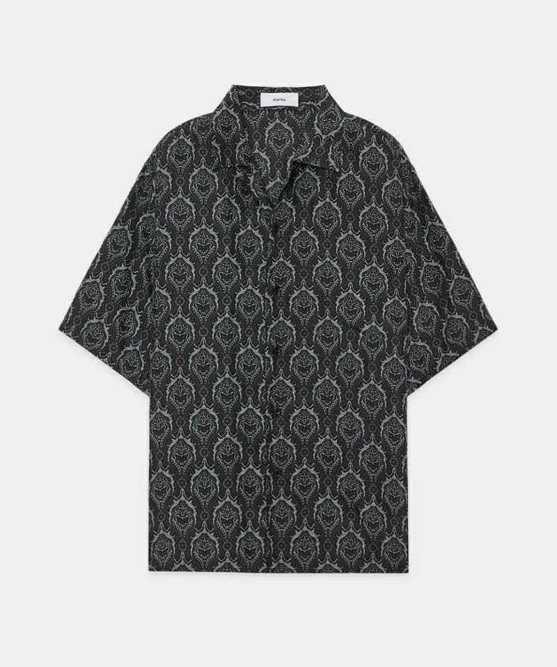 HABUTAE SILK SILK OPEN COLLAR SHIRT