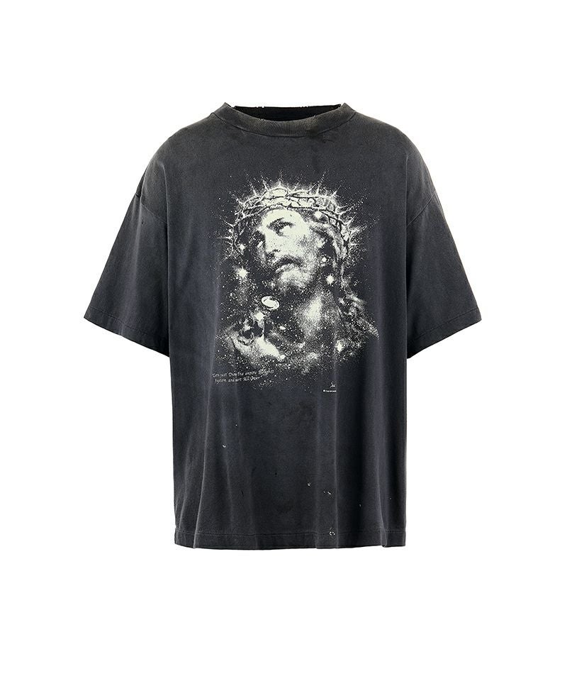 SAINT MICHAEL>SS TEE / JESUS / BLACK | MAKES ONLINE STORE SAINT MICHAEL>SS TEE / JESUS / BLACK | MAKES ONLINE STORE