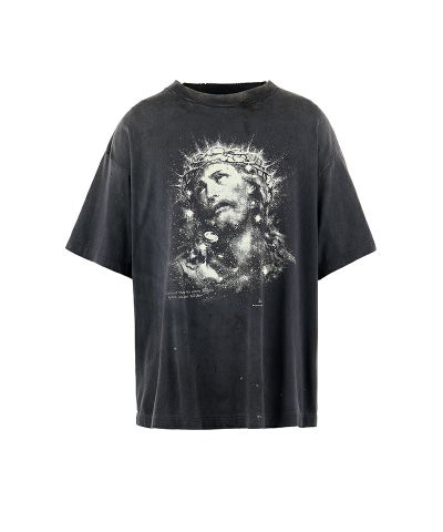 SAINT MICHAEL＞SS TEE / JESUS / BLACK | MAKES ONLINE STORE