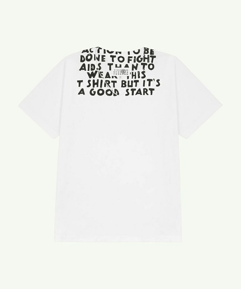 ＜MM⑥ Maison Margiela＞Vネック SIDA Tシャツ (S62GD0203)