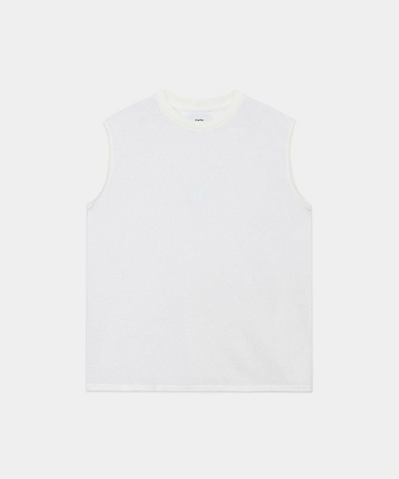 40/2 ORGANIC COTTON MESH SLEEVELESS TEE