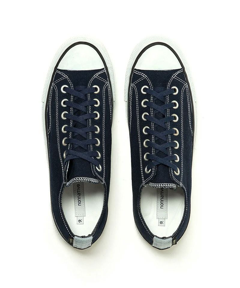 nonnative＞DWELLER TRAINER LOW COTTON CANVAS OVER DYE WITH GORE