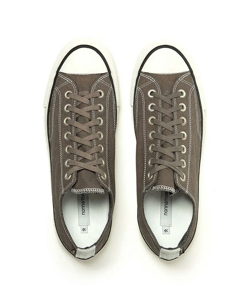nonnative＞DWELLER TRAINER LOW COTTON CANVAS OVER DYE WITH GORE