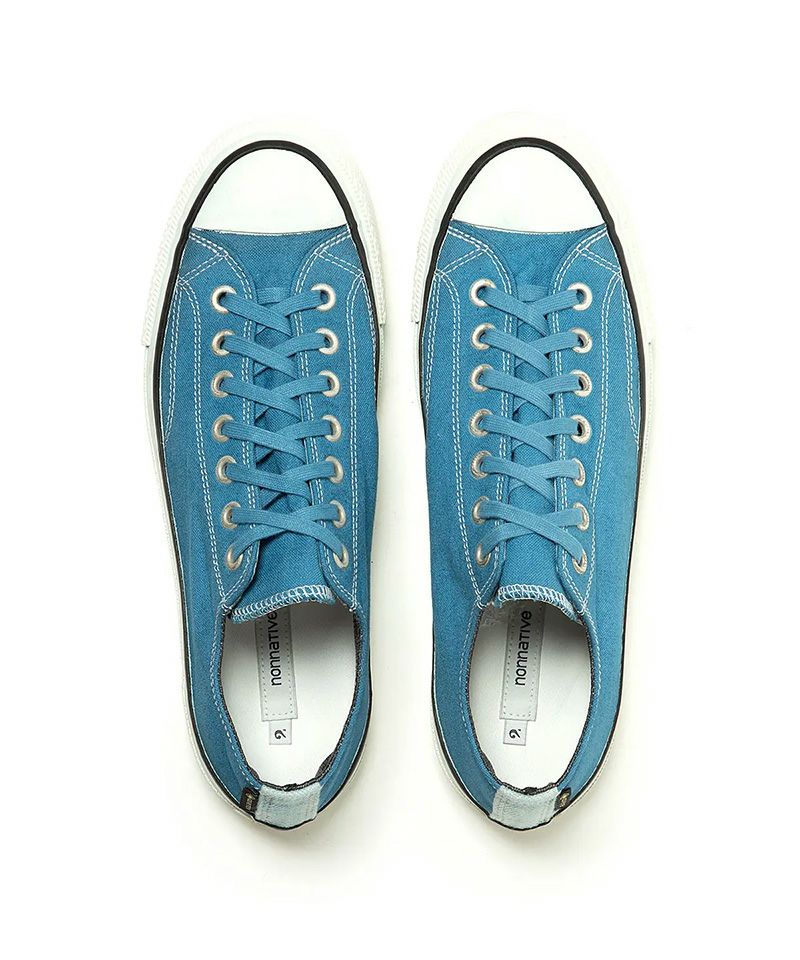 nonnative＞DWELLER TRAINER LOW COTTON CANVAS OVER DYE WITH GORE