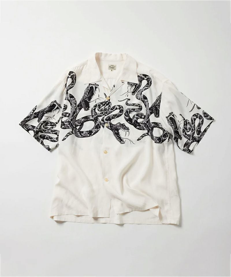 ＜GOLD＞ “MONOTONE RATTLE SNAKE” OPEN SHIRT