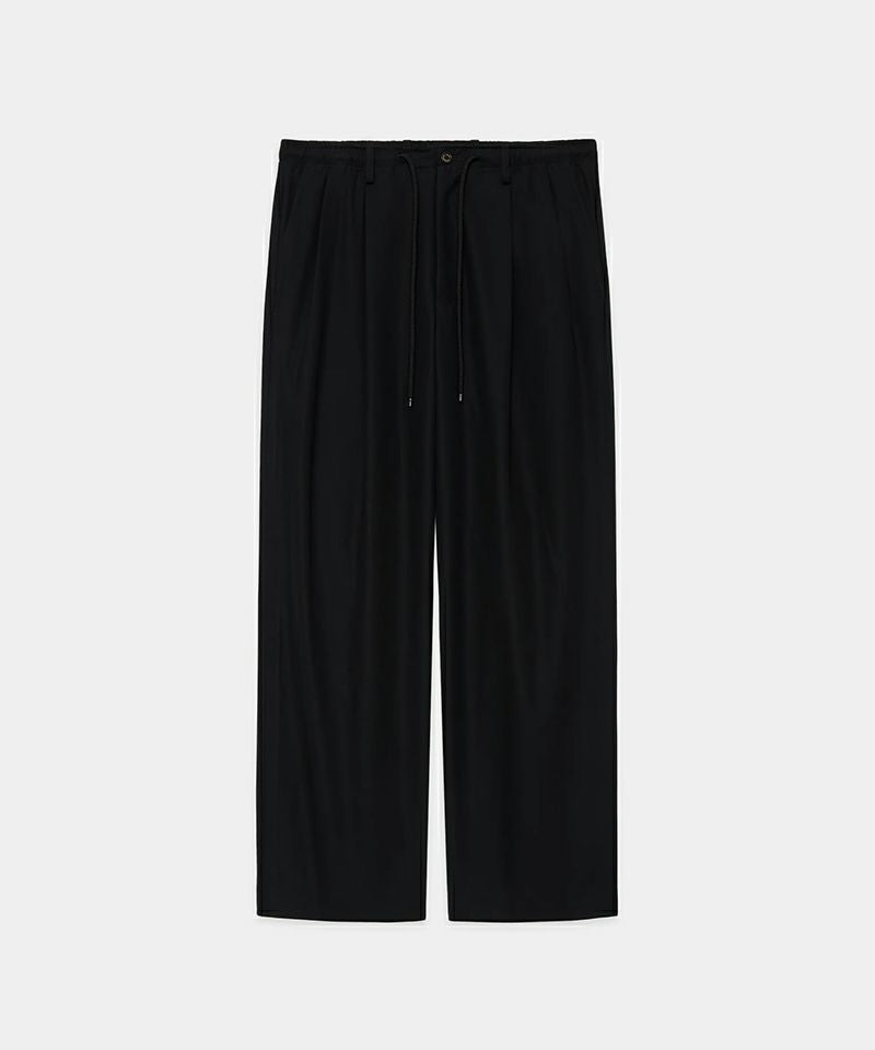 Organic Cotton Gabardine Double Pleated Easy Trousers