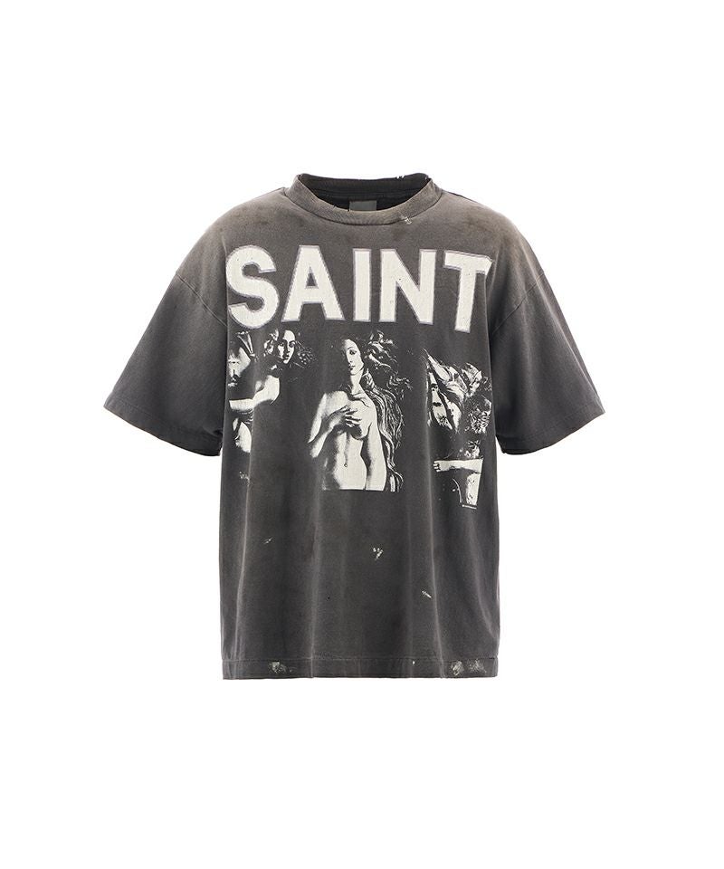 ＜SAINT MICHAEL＞SS TEE / SAINT MARIA / BLACK