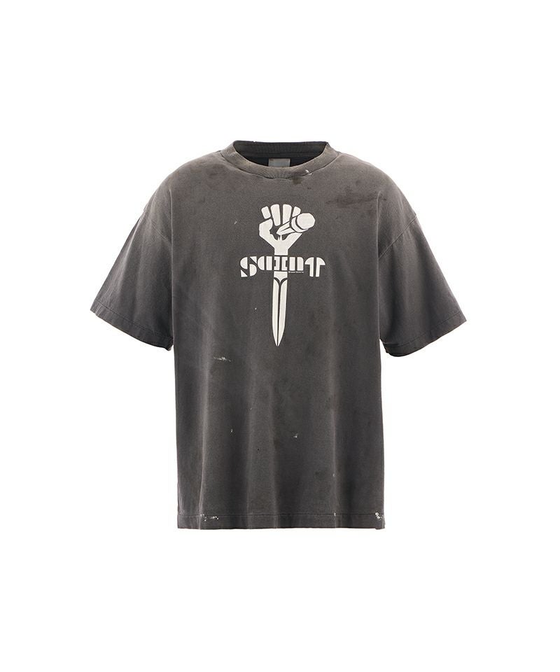 SAINT MICHAEL＞SS TEE / FIST / BLACK | MAKES ONLINE STORE