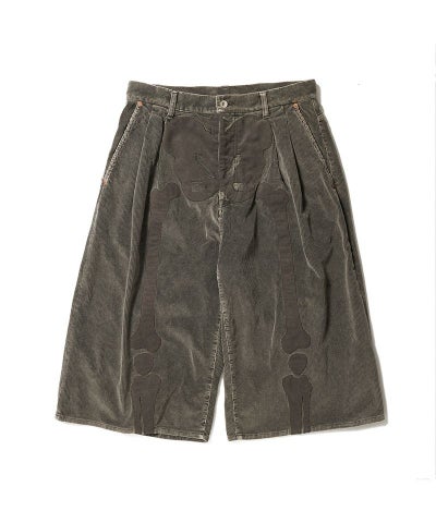 doublet＞BONE APPLIQUE CORDUROY CROPPED PANTS | MAKES ONLINE STORE