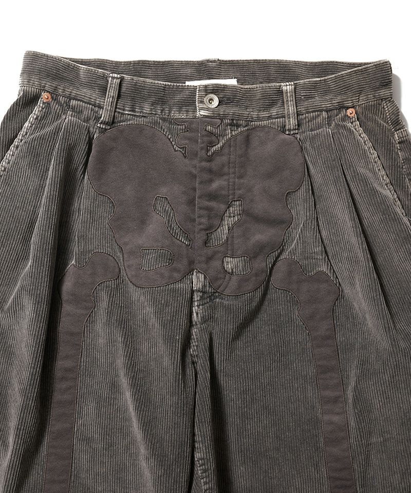 doublet＞BONE APPLIQUE CORDUROY CROPPED PANTS | MAKES ONLINE STORE