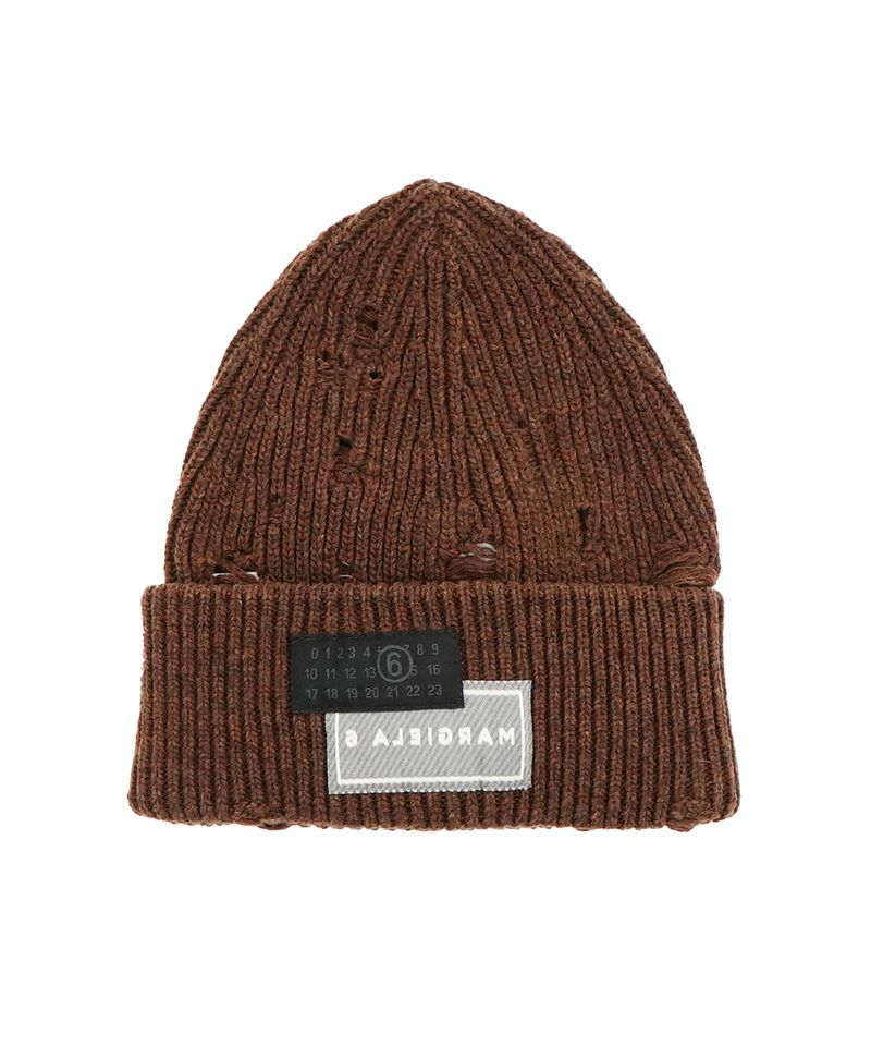MM6 Maison Martin Margiela マルジェラ ビーニー Men's Taped Label Wool Beanie | MM6