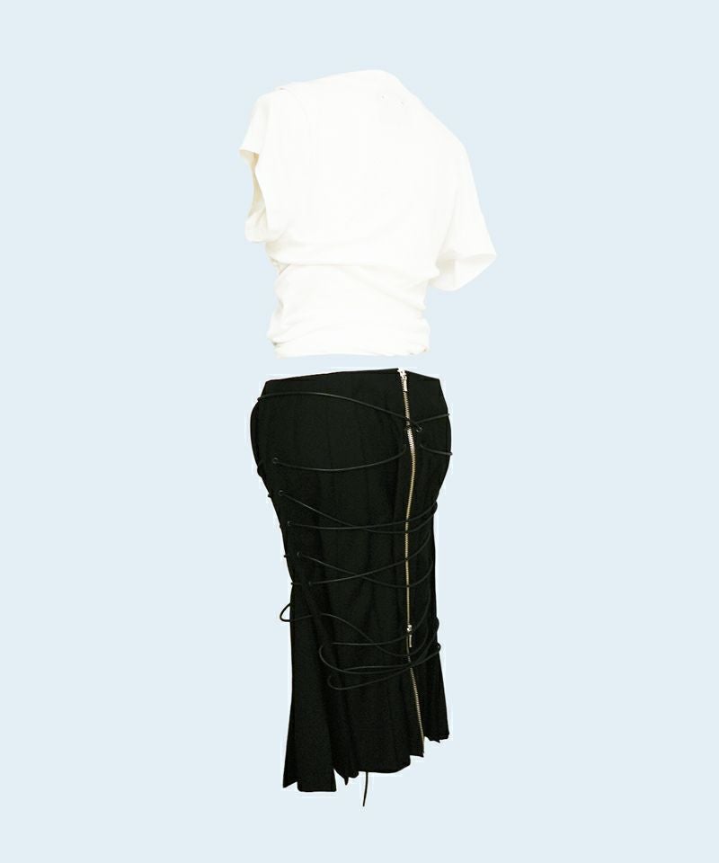 cobble du＞Bondage pleats skirt | MAKES ONLINE STORE
