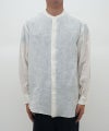 ＜blurhms＞Linen Band-collar Shirt