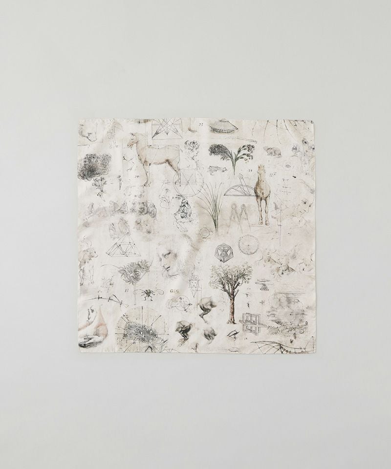 ＜NICENESS＞LEO/ レオ (ダヴィンチプリントシルクスカーフ)