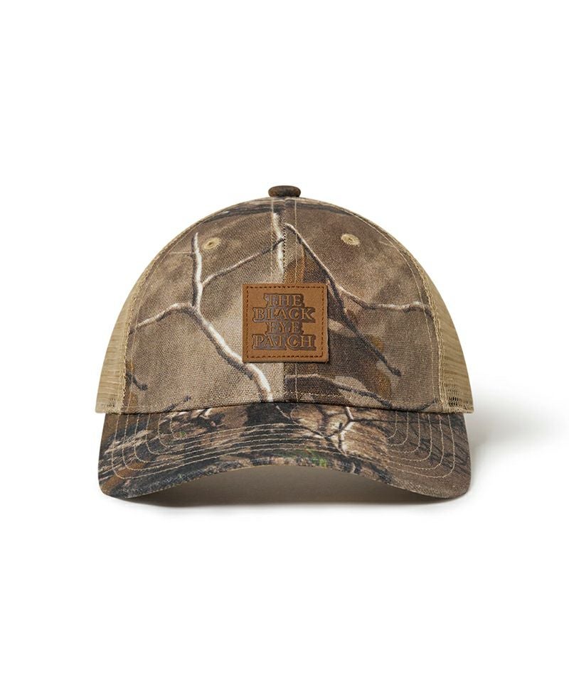 BlackEyePatch＞LEATHER PATCHED REAL TREE MESH CAP | MAKES ONLINE STORE