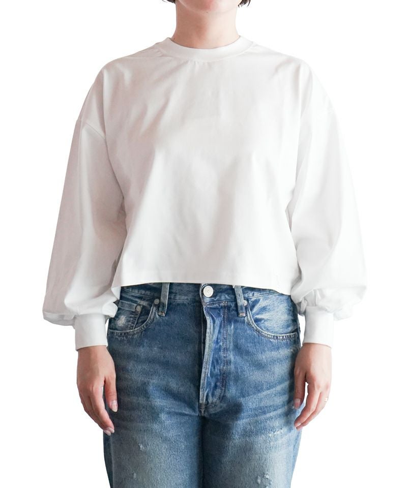 HYKE＞CROPPED LONG-SLV TEE / BIG FIT (6.5OZ) | MAKES ONLINE STORE