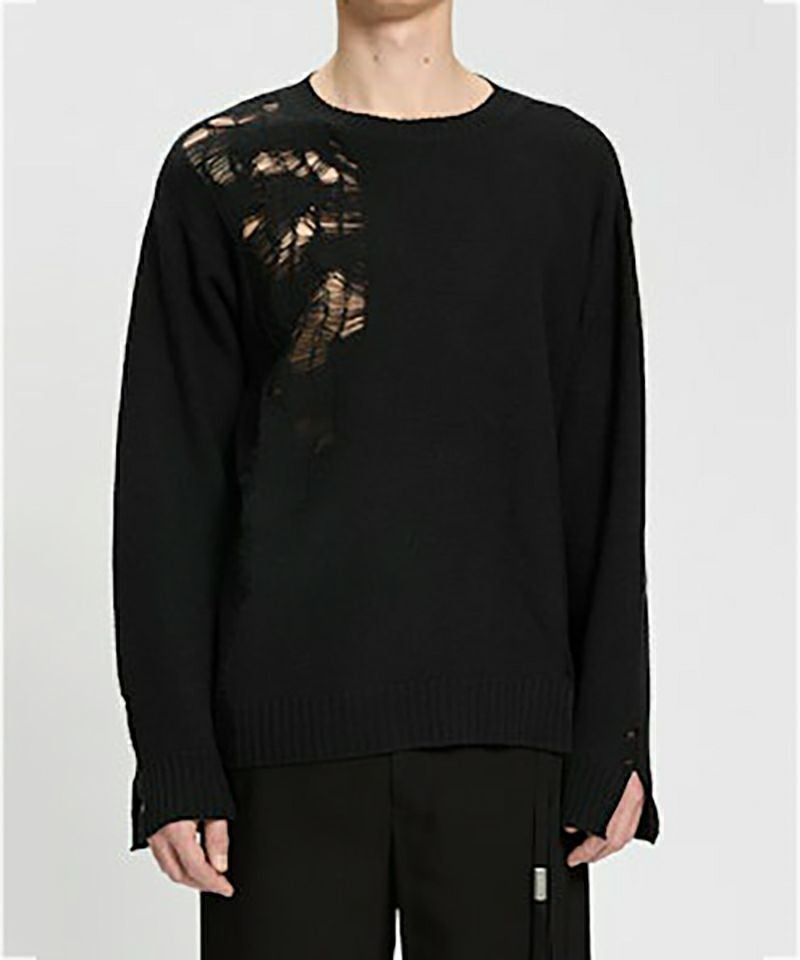 Ann Demeulemeester＞WALDON DESTR.S-STITCH C/N SWEATER | MAKES
