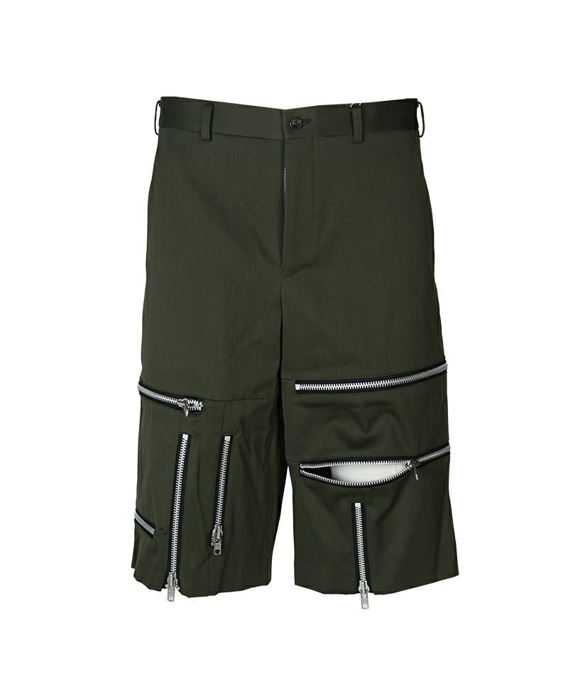 COMME des GARCONS HOMME PLUS＞ウール/綿バックサテン ショーツ (PP