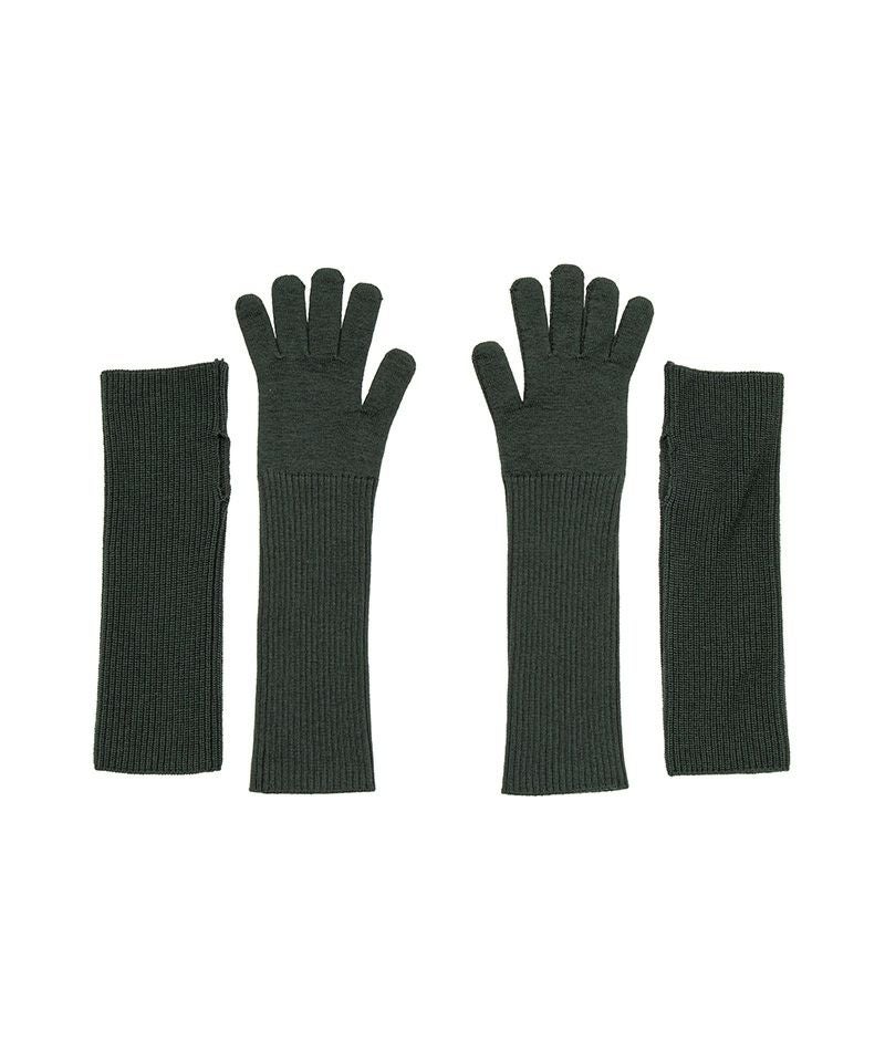 【美品】Graphpaper Knit Gloves 最終値下げ Graphpaper＞Mercerized Fine Wool Knit Layered Gloves | MAKES