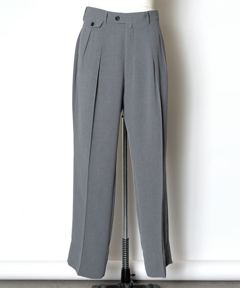 RAINMAKER＞MELANGE TWILL WIDE TROUSERS | MAKES ONLINE STORE