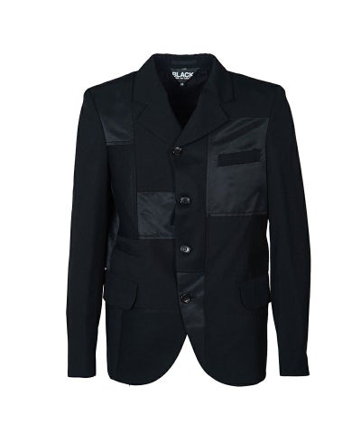 BLACK COMME des GARCONS＞ウールギャバジンxウール／ナイロンフラノ 