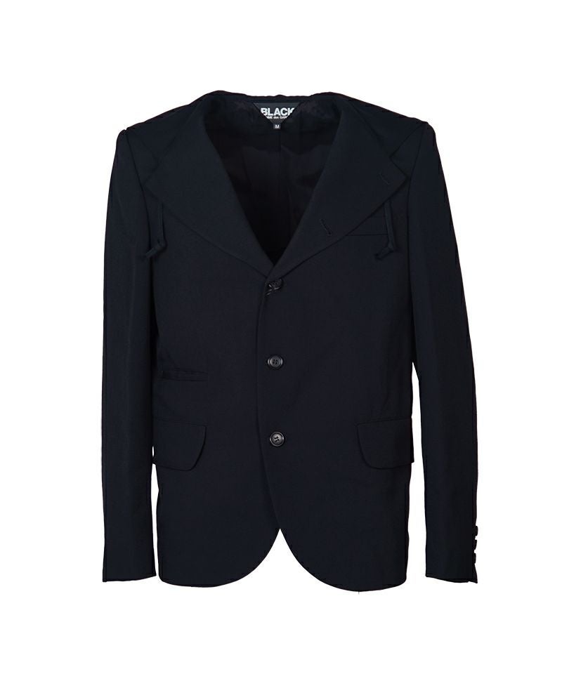 BLACK COMME des GARCONS＞ウールギャバジン ジャケット (1P-J007-052