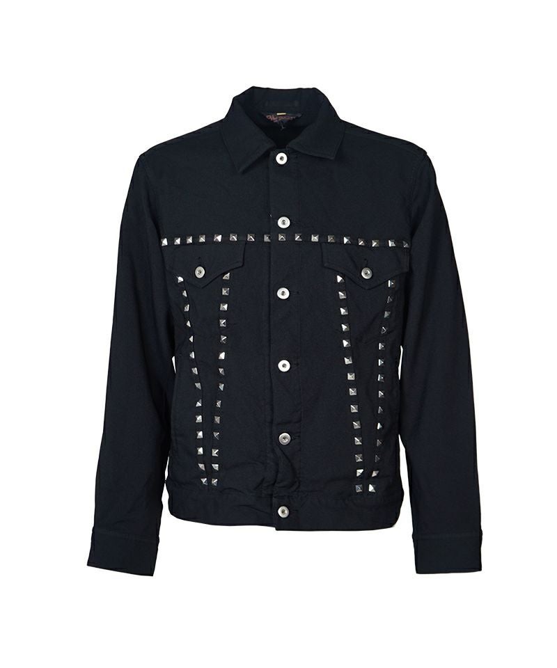 BLACK COMME des GARCONS＞エステルギャバジン／スタッズ製品後加工